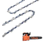 YuanYouTong 2 Pcs 12 Inch Chainsaw Chain, 3/8 LP Pitch, .043'' Gauge, 45 Drive Links, Replacement Chain Saw Chains, Low-Kickback Saw Chain fits Stihl, Dewalt, Craftsman, Oregon, Makita