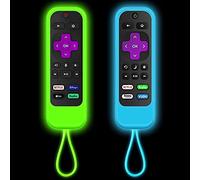YuanYouTong Remote Cover Compatible with Roku TCL Hisense Remote Controls, Silicone Remote Case for Roku TV Express 4K+ Streaming Stick 4K, 2 Pack Glow in The Dark Protective Controller Sleeve
