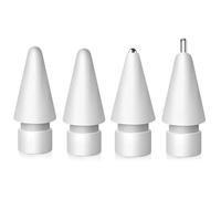 YuanYouTong Replacement Tips for Apple Pencil 2nd Generation/1st Gen/USB C, Upgraded Longer and Fine Point Metal Pen Nibs for Apple Pencil, Wear-Resistant & Precise Control (White, 4 Pack)