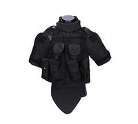 YUANYUAN520 Tactical Vest Camouflage Body Armor Combat Vest With Pouch/Pad Airsoft Military Assault Plate Carrier Clothing Outdoor (Color : Black, Size : One Size)