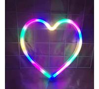 YUANYUYING Decorative neon Lights,Heart Shape Neon Light with USB Powered/LEDDecor Light, Wall Decor for Room Decorate (Multicolor)