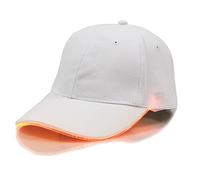 YUANYUYING Led Light Up Cap,Festival Hat Party Outfit, Adjustable Unisex Baseball Cap for Festival Club Stage (orange)