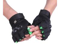 YUANYUYING Light Up The Gloves-LED Flashlight Gloves for Parties, Halloween, Raves-Skeleton Effect (green, One Size)