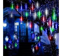 YUANYUYING Solar Garden Lights, Waterproof 30cm 10 Tubes 249LEDs Falling Raindrop Meteor Shower - Blue Solar Lights Outdoor Garden for Holiday, Party, Wedding & Christmas Decoration (Colorful)