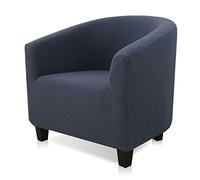 YUANZ Club Chair Slipcover, High Stretch Tub Chair Cover, Universal Spandex Pattern Armchair Sofa Cover Cover Couch Slipcover for Living Room Club Bar Counter (dark blue)
