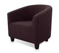 YUANZ Club Chair Slipcover, High Stretch Tub Chair Cover, Universal Spandex Pattern Armchair Sofa Cover Cover Couch Slipcover for Living Room Club Bar Counter (dark curry)