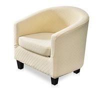 YUANZ Club Chair Slipcover, High Stretch Tub Chair Cover, Universal Spandex Pattern Armchair Sofa Cover Cover Couch Slipcover for Living Room Club Bar Counter (G)
