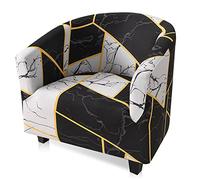 YUANZ Club Chair Slipcover, High Stretch Tub Chair Cover, Universal Spandex Pattern Armchair Sofa Cover Cover Couch Slipcover for Living Room Club Bar Counter (E)