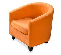 YUANZ Tub Chair Covers, Stretch Tub Chair Cover, Couch Covers Removable Furniture Protector for Living Room (orange)