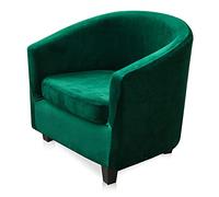 YUANZ Tub Chair Covers, Stretch Tub Chair Cover, Couch Covers Removable Furniture Protector for Living Room (New dark green)