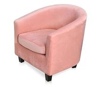 YUANZ Tub Chair Covers, Stretch Tub Chair Cover, Couch Covers Removable Furniture Protector for Living Room (Nude pink)