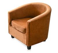 YUANZ Tub Chair Covers, Stretch Tub Chair Cover, Couch Covers Removable Furniture Protector for Living Room (camel)
