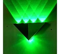 YUANZ Up and Down Wall Lamp,5W Indoor Modern Wall Wash Lights Modern Triangle Shape Neon LED Lamps for Bedroom Living Room Bar Hallway Porch (Green)