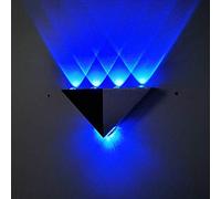 YUANZ Up and Down Wall Lamp,5W Indoor Modern Wall Wash Lights Modern Triangle Shape Neon LED Lamps for Bedroom Living Room Bar Hallway Porch (Blue)