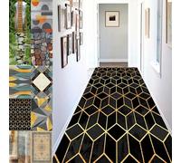 YUANZHI Carpet Runner for Hallways 50 x 290 cm Sturdy, Washable, and Lightweight Non Slip Hallway Runner Rug, Entrance Décor, for Kitchen, Front Door Hall Hallways, D