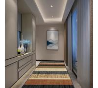 YUANZHI Non-Slip Washable Door Mat 40 x 140 cm Heavy Duty PVC Backing Dirt Grabber Carpet Runners for Hallways Non Slip, Entrance Décor, for Kitchen, Front Door Hall Hallways, A