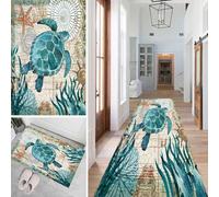 YUANZHI Non-Slip Washable Door Mat 90 x 100 cm Sturdy, Washable, and Lightweight Washable Kitchen Floor Mat, Custom Length, for Hallway Kitchen Bedroom Living Room, G