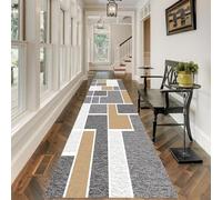 YUANZHI Non-Slip Washable Door Mat 90 x 170 cm Heavy-Duty, Stain-Resistant, Absorbent Long Runner Rug for Hallways, Entrance Décor, for Kitchen, Front Door Hall Hallways, E