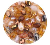 YUANZHIRUN 2 Packs Teardrop Glass Beads for Jewelry Making, 6 * 8mm 100pcs Water Drop Crystal Glass Beads for DIY Supplies Bracelets Necklaces Earrings
