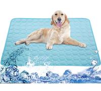 YUANZHOU Dog Self Cooling Mat Durable Pet Cool Mat WashableIce Ice Silk Cooling Blanket for Large Dogs Cats Animal,Blue-150×100cm