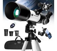 YUANZIMOO Telescope 70 mm Aperture 400 mm Refractor Astronomical Portable Telescope for Adults Beginners with Tripod Phone Adaptere Carrying Bag and Wireless Remote