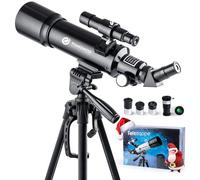YUANZIMOO Telescope 70 mm Aperture 400 mm Refractor Astronomical Portable Telescope for Kids Adults Beginners with Tripod Phone Adaptere Carrying Bag Black