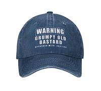 YUAOEUR Grumpys Old Man Hat for Men Vintage Adjustable Baseball Cap Funny Hats Navy Blue