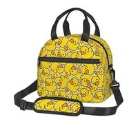 YUAOEUR Insulated Lunch Bag, Leak-Proof Cooler Lunch Box for Men & Women with Adjustable Strap, Reusable Lunch Tote Bag Ideal for Work, Picnic and Travel - 23 x 13 x 20 cm（Duck）