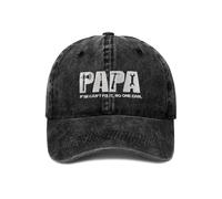 YUAOEUR Papa Fix-It Embroidery Dad Hat - Adjustable Cotton Baseball Cap for Men - Ideal Mens Gifts for Birthday, Father's Day (Black)
