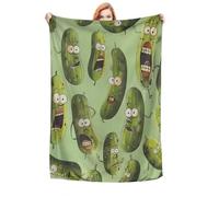 YUAOEUR Pickle Blanket - Thick and Warm, Fluffy Flannel & Soft Blankets for Bed and Couch Throw Size 100cm x 125cm