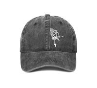 YUAOEUR Prayer Gesture Hat - Faith Adjustable Vintage Washed Cotton Baseball Cap for Men Women - Religious Christian Jesus Gifts (Carbon)