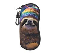 YUAOEUR Sloth Glasses Case Eyeglass Sunglasses Pouch Neoprene Soft Bag with Zippered for Men Women Durable Portable