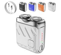Yuaonew Shaver, Yuaonew Electric Razor, Conspicuous Portable Rotary Dual Ring Electric Shaver, Mini Shavers Luggage - Ipx7 Waterproof,Super Long Battery Life, Wet and Dry Use (A)
