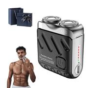 Yuaonew Shaver, Yuaonew Electric Razor for Men, Portable Rotary Dual Ring Electric Shaver, Mens Shavers Electric Cordless Rechargeable, IPX7 Waterproof, Wet Dry Use (Black)