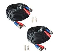 Yuarisx 2 Pack 100ft All-in-One Video Power Cables, Security Camera Cable BNC Extension Surveillance Wire Cord for CCTV Security DVR System Installation