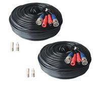 Yuarisx 2 Pack 200ft All-in-One Video Power Cables, Security Camera Cable BNC Extension Surveillance Wire Cord for CCTV Security DVR System Installation