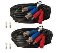 Yuarisx 2 Pack 50ft All-in-One Video Power Cables, Security Camera Cable BNC Extension Surveillance Wire Cord for CCTV Security DVR System Installation