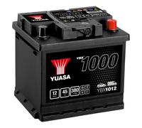 YUASA Car Battery 12V 45Ah 380A B3 T1 Starter Venting Fits Hyundai i30 1.4