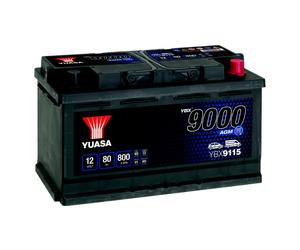 YUASA Car Battery 12V 80Ah 800A B3 T1 Starter VRLA Fits Opel Astra J 1.3 CDTi