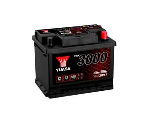 YUASA Car Battery YBX3027 12V 62Ah 550A B13 L2 DIN T1 Fits Kia Shuma 1.5