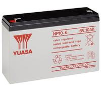 Yuasa NP10-6 Lead Battery 6V (Faston 187-4.8mm)
