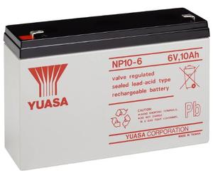 Yuasa NP10-6 Lead Battery 6V (Faston 187-4.8mm)
