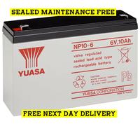Yuasa NP10-6 Replacement Battery for Chloride TMF36 6V 10Ah Emergency Light