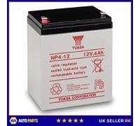 Yuasa NP4-12 12V Lead Acid Battery, UPS Backup Alarm and Emergency Battery (Pack of 1)
