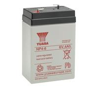 Yuasa NP4-6 6V Lead Acid Battery, UPS Backup Alarm and Emergency Battery (Pack of 1)