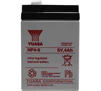 Yuasa NP4-6 Sealed Lead Acid (VRLA) 4000mAh 6V Rechargeable Battery