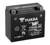 Yuasa SLA YTX20L-BS AGM Motorcycle Battery, Maintenance-Free, 12 V 18 Ah, 175 x 87 x 155 mm, Compatible with Big Dog Bulldog 1442