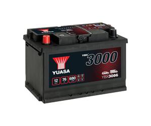 Yuasa YBX3086 Car Battery - 086 Yuasa 12v 76Ah 680A SMF Battery