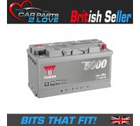 Yuasa YBX5019 Silver High Performance SMF Battery EU DIN 12V 100Ah HSB019