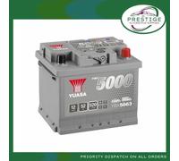 Yuasa YBX5063 12V Silver 063 Series Car Battery 50Ah 480A